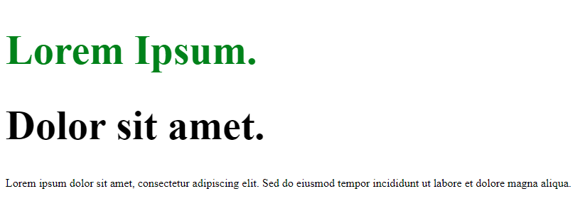 Contoh Descendant Selector
