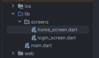 home screen file directory