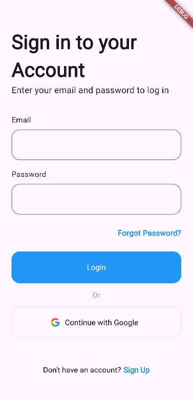 login screen flutter final design